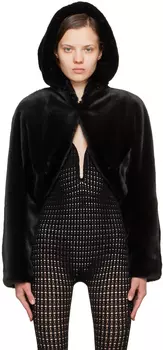 Коричневая куртка с капюшоном ALAÏA