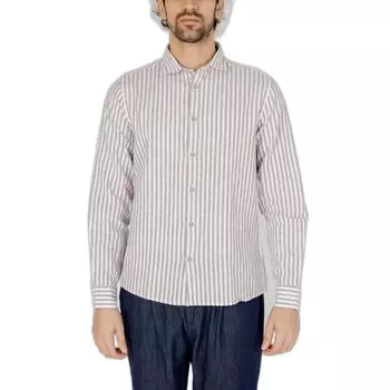 Коричневая льняная рубашка Hamaki-Ho