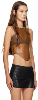 Коричневая майка Jinx Miaou