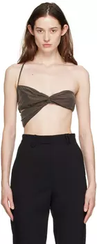 Коричневая майка Le Raphia 'Le Bandeau Espelho' Jacquemus