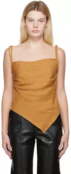 Коричневая майка Stina Nanushka