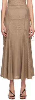 Коричневая макси-юбка Body Form ORIENS
