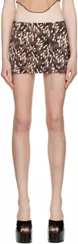 Коричневая микро-мини-юбка Miaou
