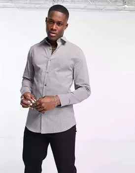 Коричневая мини-рубашка в клетку River Island Heritage