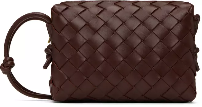 Коричневая мини-сумка для фотокамеры Loop Bottega Veneta