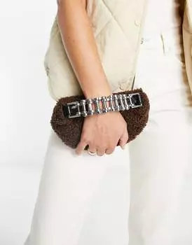 Коричневая мини-сумка Gina Topshop