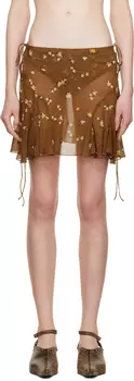 Коричневая мини-юбка October KNWLS