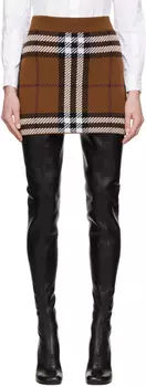 Коричневая мини-юбка в винтажную клетку Burberry