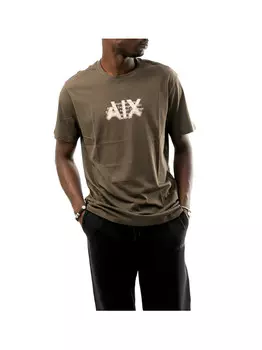 Коричневая мужская футболка Armani Exchange