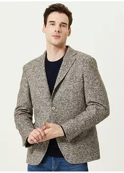 Коричневая мужская куртка Slim Fit Network