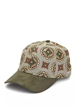 Коричневая мужская шляпа с этническим рисунком Les Deux, бежевый