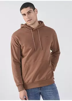 Коричневая мужская толстовка с воротником с капюшоном Jack & Jones