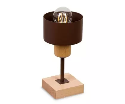 Коричневая настольная лампа дерево TI-BR10x10BU настольная лампа alfalux