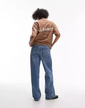 Коричневая объемная футболка All Saints Underground эксклюзивно для ASOS