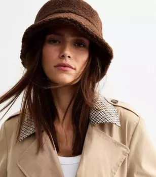 Коричневая панама боргов New Look, темно-коричневый