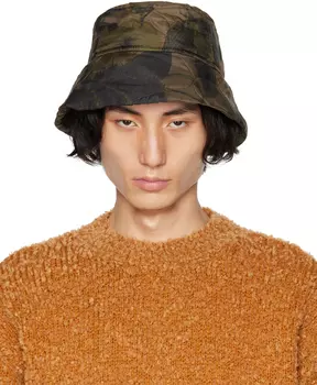 Коричневая панама с принтом Dries Van Noten