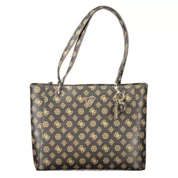 Коричневая полиэтиленовая женская сумка Guess Shoes