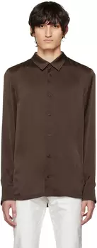 Коричневая полупрозрачная рубашка Kanghyuk