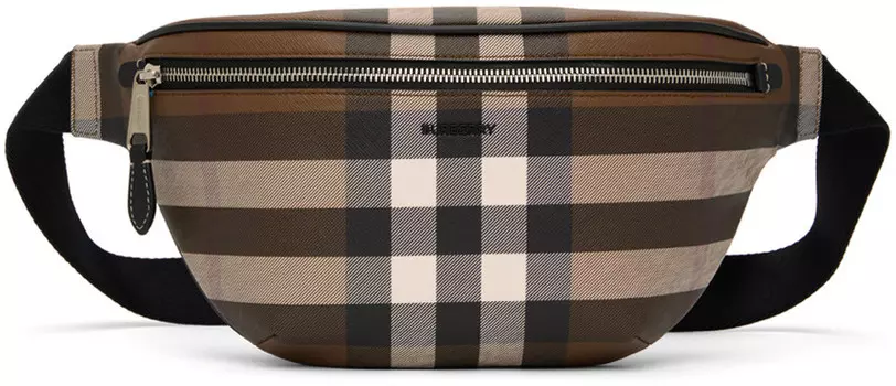 Коричневая поясная сумка Cason Burberry