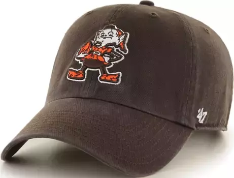 Коричневая регулируемая шляпа для взрослые Cleveland Browns Clean Up Throwback '47