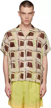 Коричневая рябая рубашка Bode