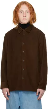 Коричневая рубашка бето The Row