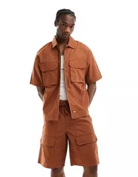 Коричневая рубашка Dickies Fisherville