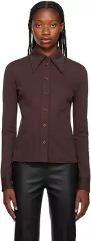 Коричневая рубашка с изображением Геи Maiden Name