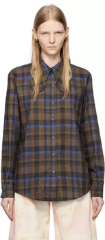 Коричневая рубашка с кроликом Collina Strada