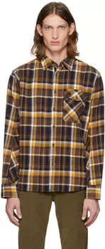 Коричневая рубашка в клетку инженерного дизайна rag & bone