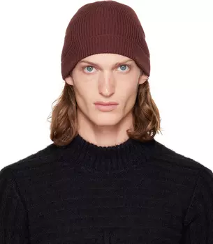 Коричневая шапка из натуральной шерсти Rick Owens