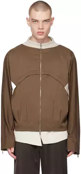 Коричневая симметричная куртка Echo nrmus
