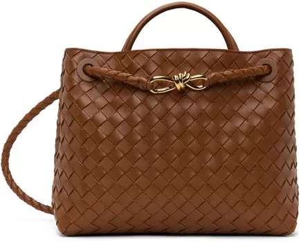 Коричневая средняя сумка Andiamo Bottega Veneta