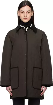 Коричневая стеганая куртка Barn TOTEME