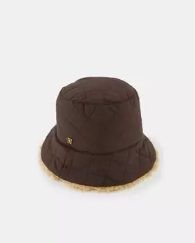 Коричневая стеганая непромокаемая шляпа Tintoretto, темно коричневый