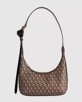 Коричневая сумка через плечо Andrea Monogram на молнии Claudie Pierlot, коричневый