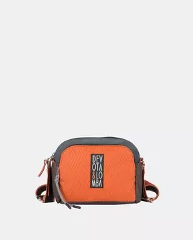 Коричневая сумка через плечо Spell на молнии Devota & Lomba, коричневый