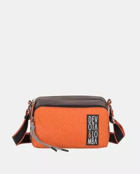 Коричневая сумка через плечо Spell на молнии Devota & Lomba, коричневый