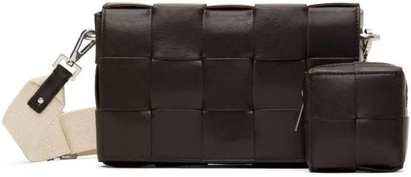 Коричневая сумка-кассета Bottega Veneta, цвет Fondant