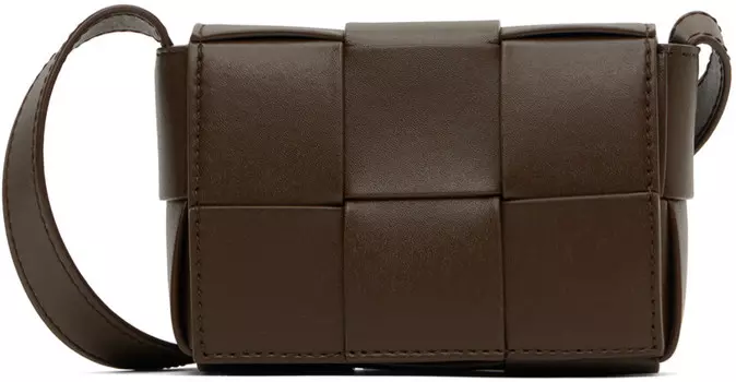 Коричневая сумка-кассета Candy Bottega Veneta