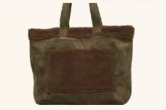 Коричневая сумка-шоппер с отделкой из овчины Corsa Nappa Chinese Laundry, коричневый