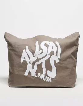 Коричневая сумка-шоппер унисекс AllSaints Orlando