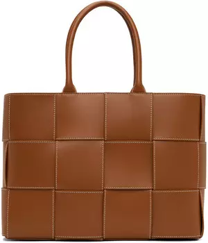 Коричневая сумка-тоут Arco среднего размера Bottega Veneta