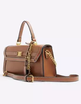 Коричневая сумка-тоут River Island Charm
