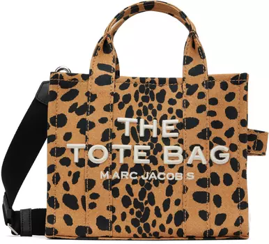 Коричневая сумка-тоут «The Cheetah Canvas Small» Marc Jacobs