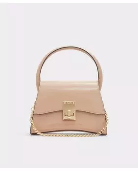 Коричневая сумочка с металлической застежкой Aldo, бежевый