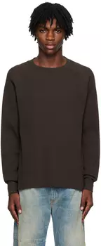 Коричневая термофутболка с длинным рукавом реглан Lady White Co.