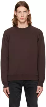 Коричневая толстовка, окрашенная в готовом виде TOM FORD