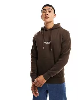 Коричневая толстовка oversize с логотипом Originals Jack & Jones