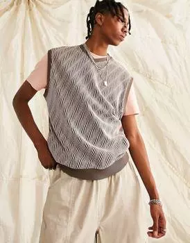 Коричневая толстовка с начесом оверсайз ASOS DESIGN